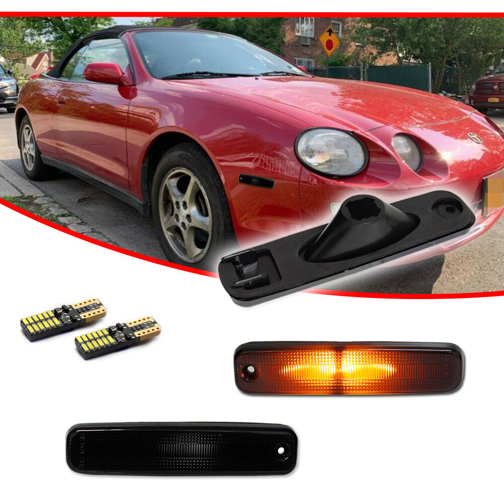 Smoked LED front marker lights for 1994-1999 for Toyota Celica 6th ST204 AT200