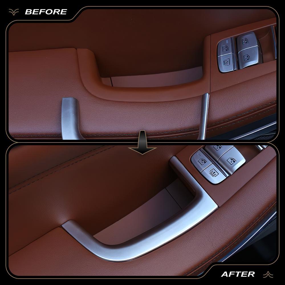 for BMW X5 X7 G05 G07 2019+ ABS Silver Door Handle Storage Tray Frame Cover 4Pcs