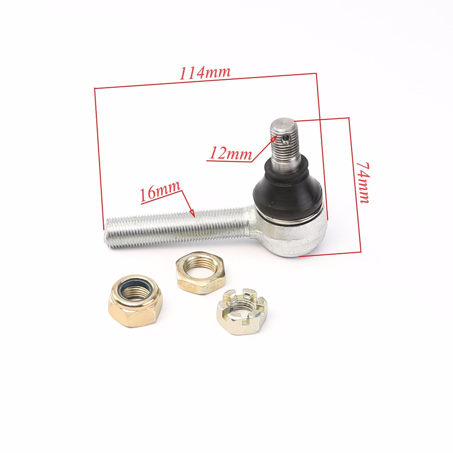 Suspension control arm, A-arm, steering strut joint, main shaft, wheel hub, go-kart, all-terrain vehicle