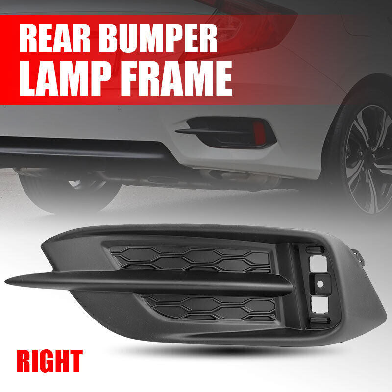 Left Side Rear Bumper Reflector Fog Light Bezel Cover For 2016-2021 for HONDA for CIVIC
