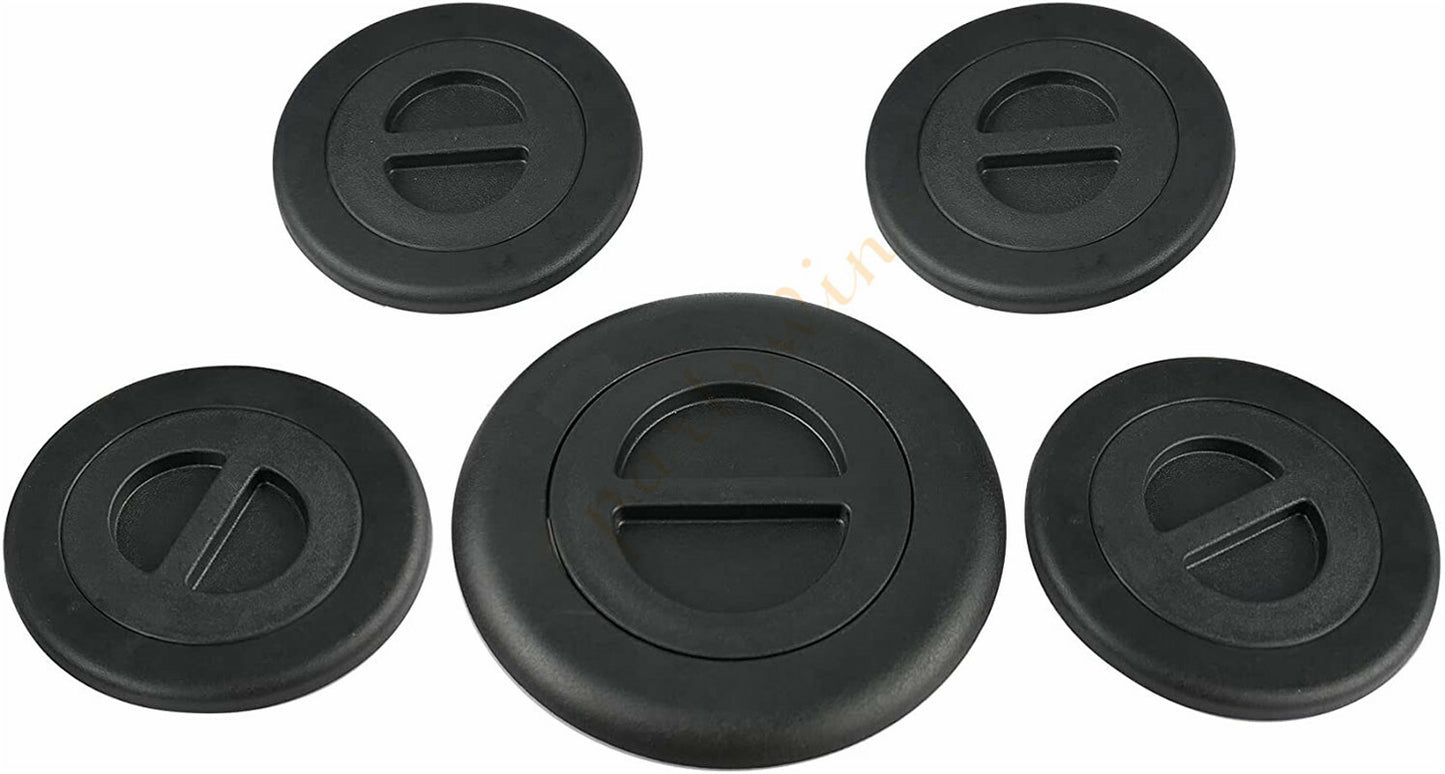 5-Piece Wheel/Gooseneck Bed Plug Cover Kit for Dodge for Ram 2500 3500 5th 2014-2019