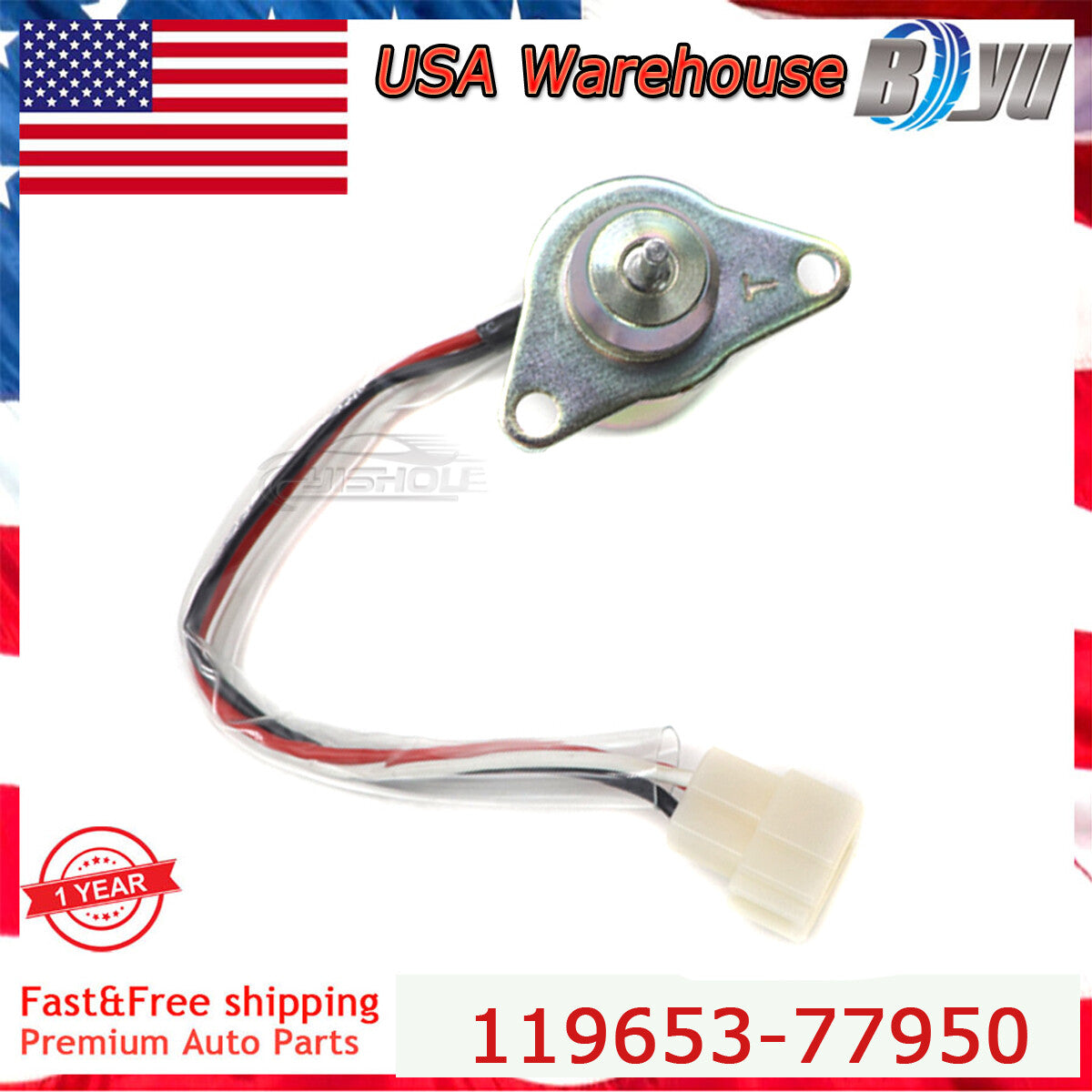 FUEL SHUTDOWN SHUT OFF SOLENOID FOR YANMAR TRACTOR 119653-77950 NEW