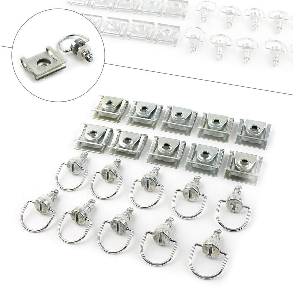 10 Sets Race Fasteners Quick Release 1/4 Turn Fairing 15MM D-Ring Bolt Fit for Honda