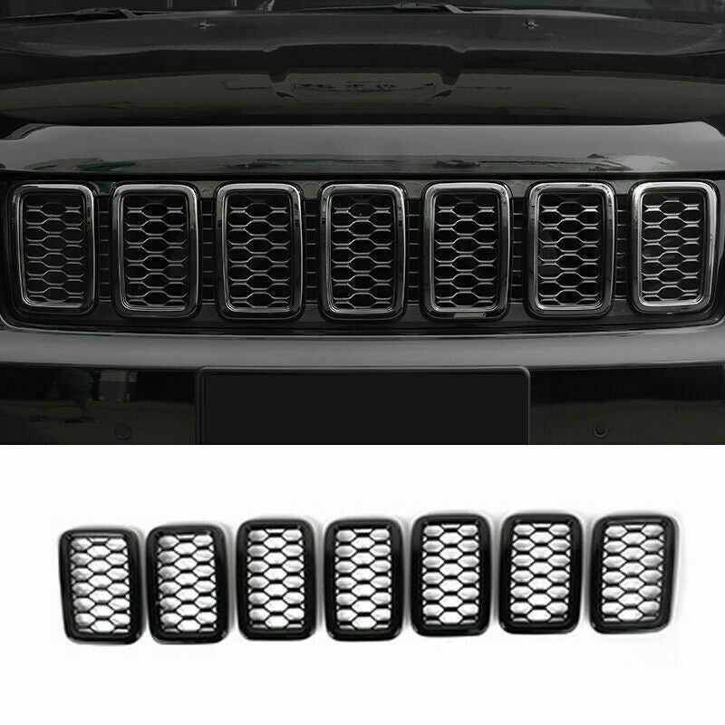 Black Front Grille Insert Mesh Cover for Jeep Grand Cherokee 2017-2020 Honeycomb