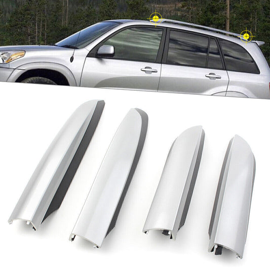 4pcs Roof Rack Cover Rail End Shell Cap for Toyota RAV4 2013-2018 2014 15 16 17