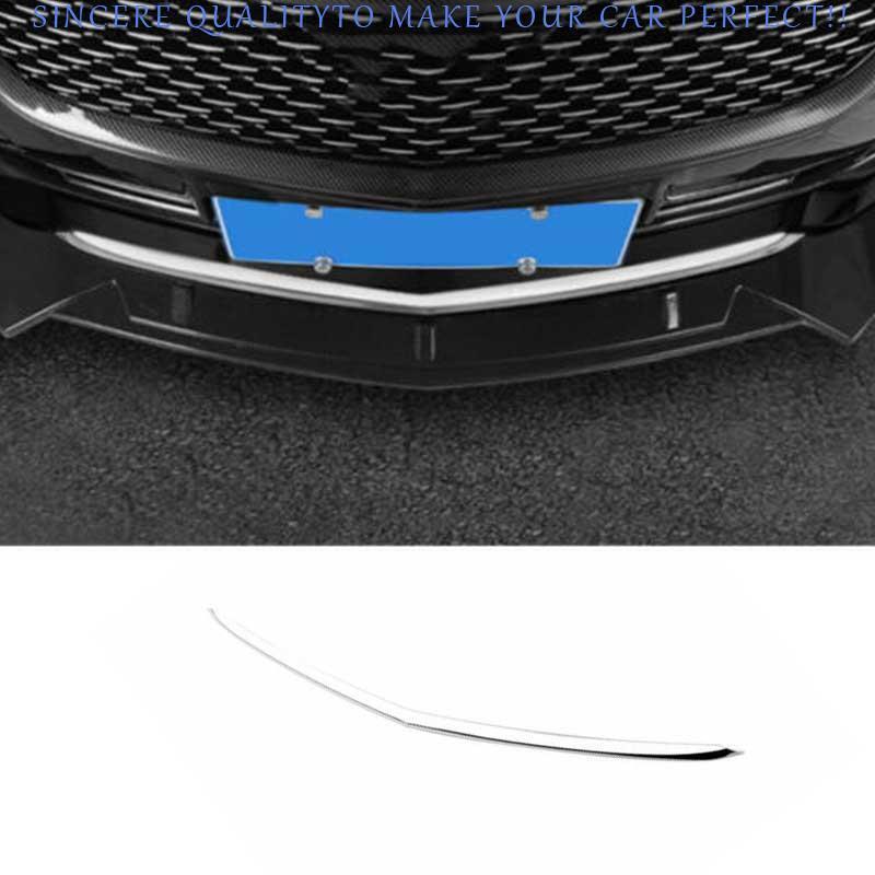 for Cadillac CT5 20-24 Steel Chrome Front Bumper Diffuser Spoiler Strip Trim 1P