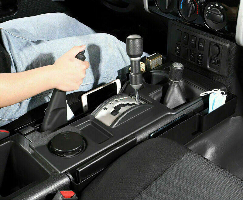for Toyota FJ Cruiser 2007-2017 Black Console Storage Box Container Cover Trim