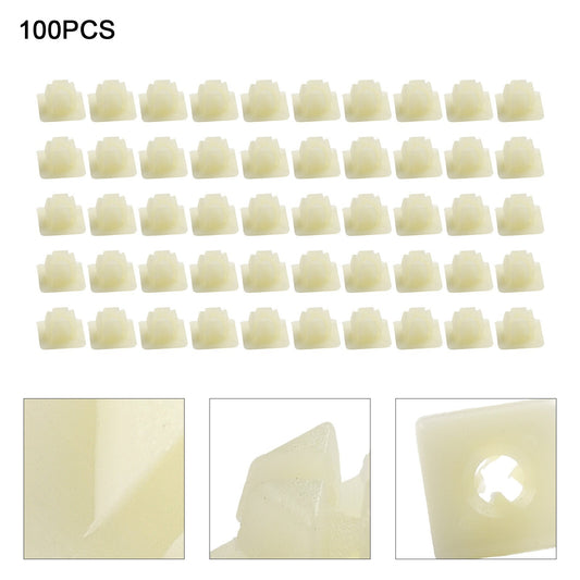 100 Pack License Plate Clips for Chevy Natural Nylon Material for Durability