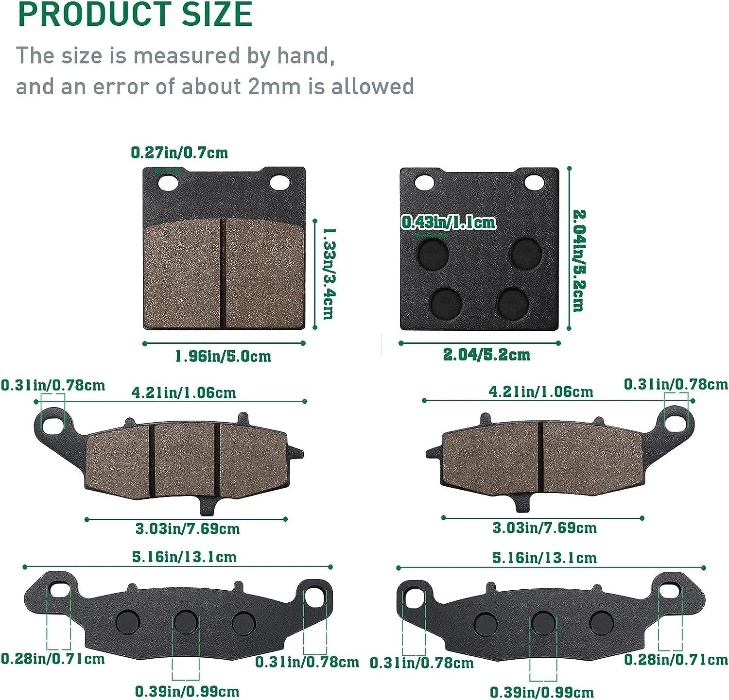 Front Rear Brake Pads for Katana 750 1998-2006 GSF 600 S GSF600S Bandit 600