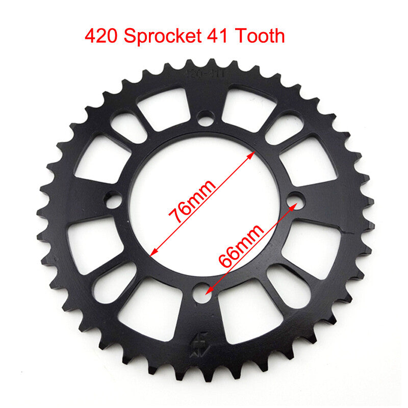 41 Tooth 420 Chain Rear Sprocket 76mm For SDG Hub wheel Bikes Pitmotards