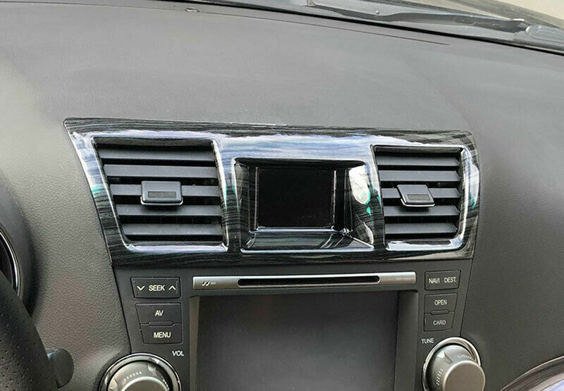 for Toyota Highlander 08-2013 Black Wood Grain Middle Air Outlet Vent Cover Trim