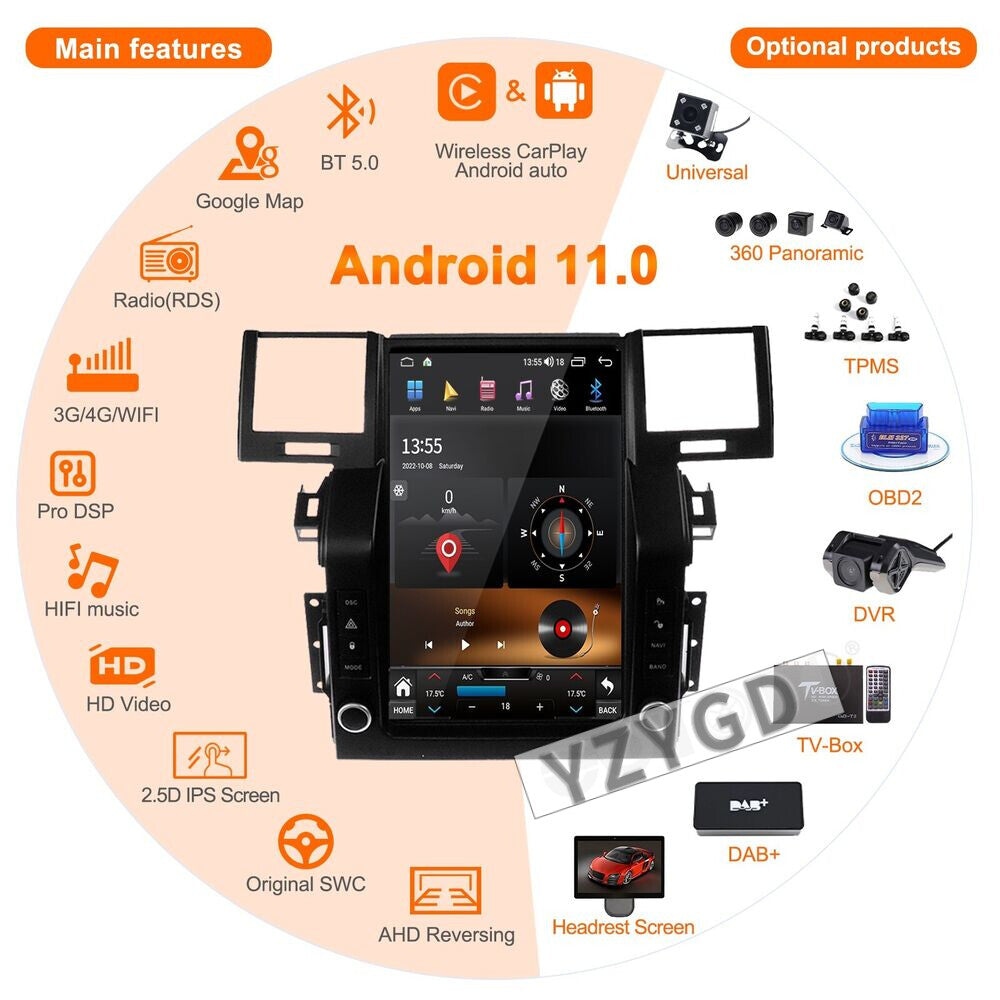 for Land Rover for Range Rover Sport 2005-2009 Car Radio Carplay 2 Din Stereo Screen