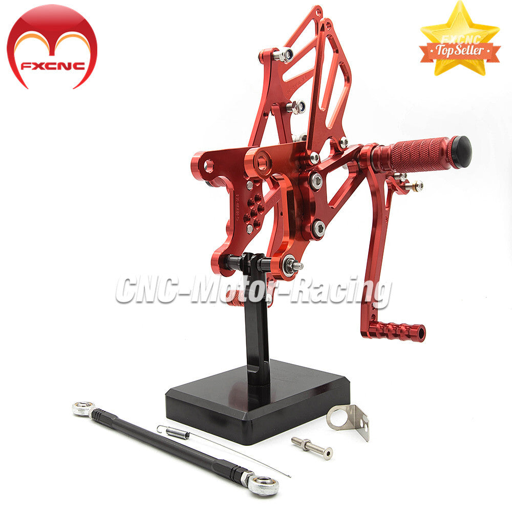 Red CNC gear pedal shifter kit for Kawasaki ZX6R and ZX636 (2005-2008)
