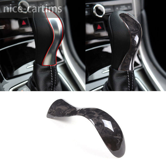 for Infiniti Q50 Q50L Q60 2014-17 Forged Carbon Fiber Gear Shift Knob Panel Trim