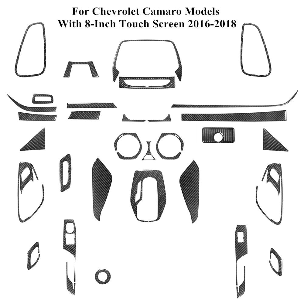 Carbon Fiber Interior Full Sets Cover Trim Kit for Chevy Camaro 2016-2018