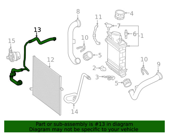 New 2225002188 Coolant Hose for Mercedes-Benz S 450 S 550e 2015-2020