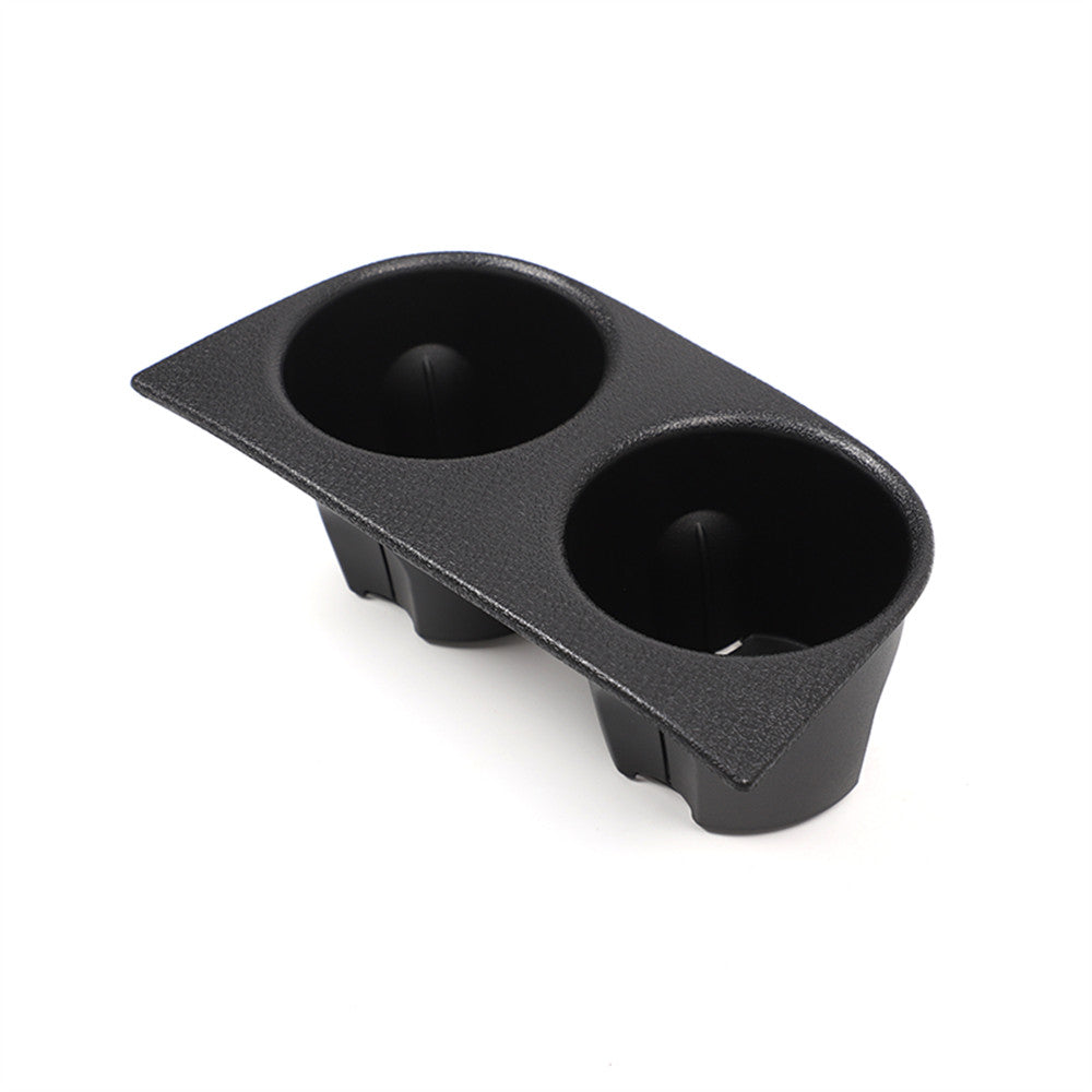 For T@yota Hilux Revo 2015-21PVC Black Console Water Cup Holder Storage Box Trim