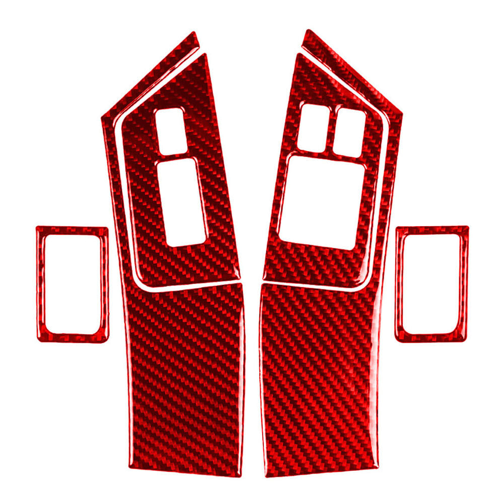 Door Window Lift Switch Button Panel Cover Trim for Nissan GTR R35 08-16 RHD Red