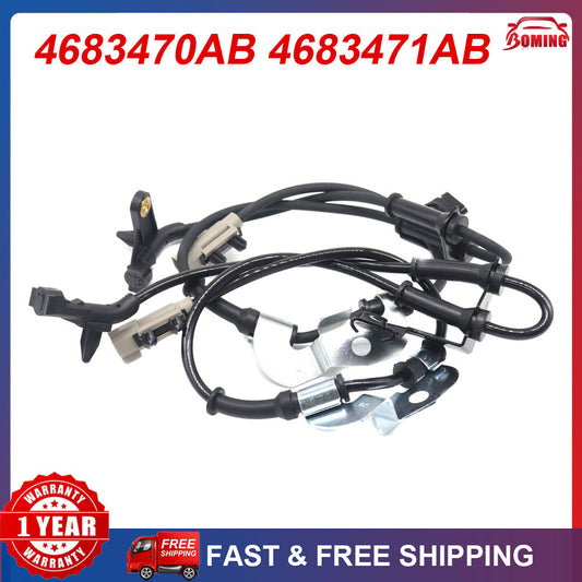 2-piece set of new front-side ABS wheel speed sensors for Chrysler Town Country for Dodge