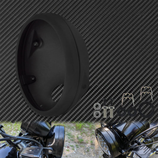 7 Motorcycle Matte Black Front Headlight Housing Cover Fit for Harley XL1200