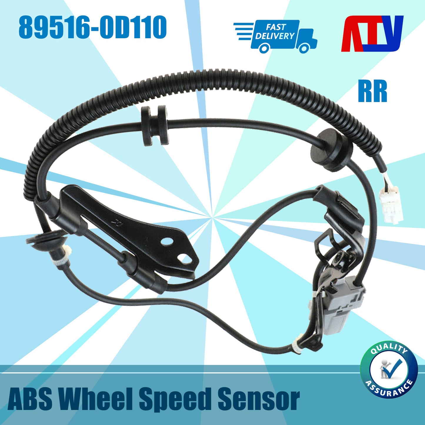 For 2008-2012 for Toyota Yaris Rear Right Side ABS Wheel Speed Sensor 89516-0D110