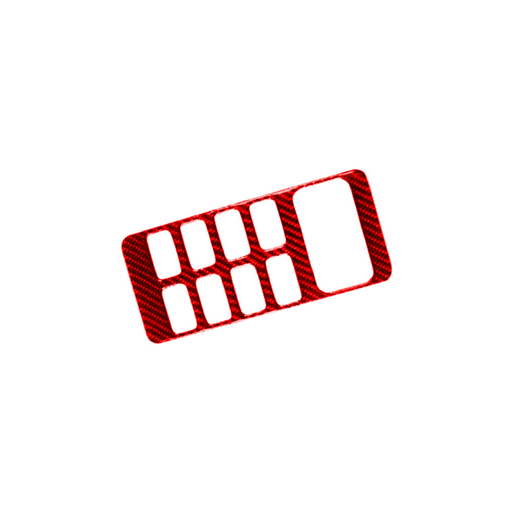 Red Carbon Fiber Central Control Button Panel Trim for Toyota FJ Curiser 2007-21
