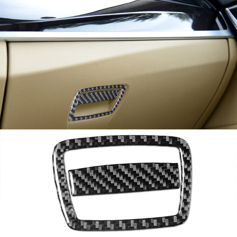 2x Carbon Fiber Storage Box Panel Cover Trim for BMW 6 Series F12 F13 2011-2018