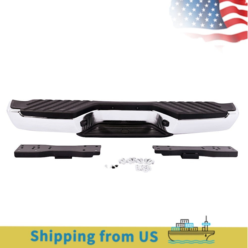 For 1998-2004 for Nissan Frontier Chromed Rear Bumper Assembly Steel XE SE Only