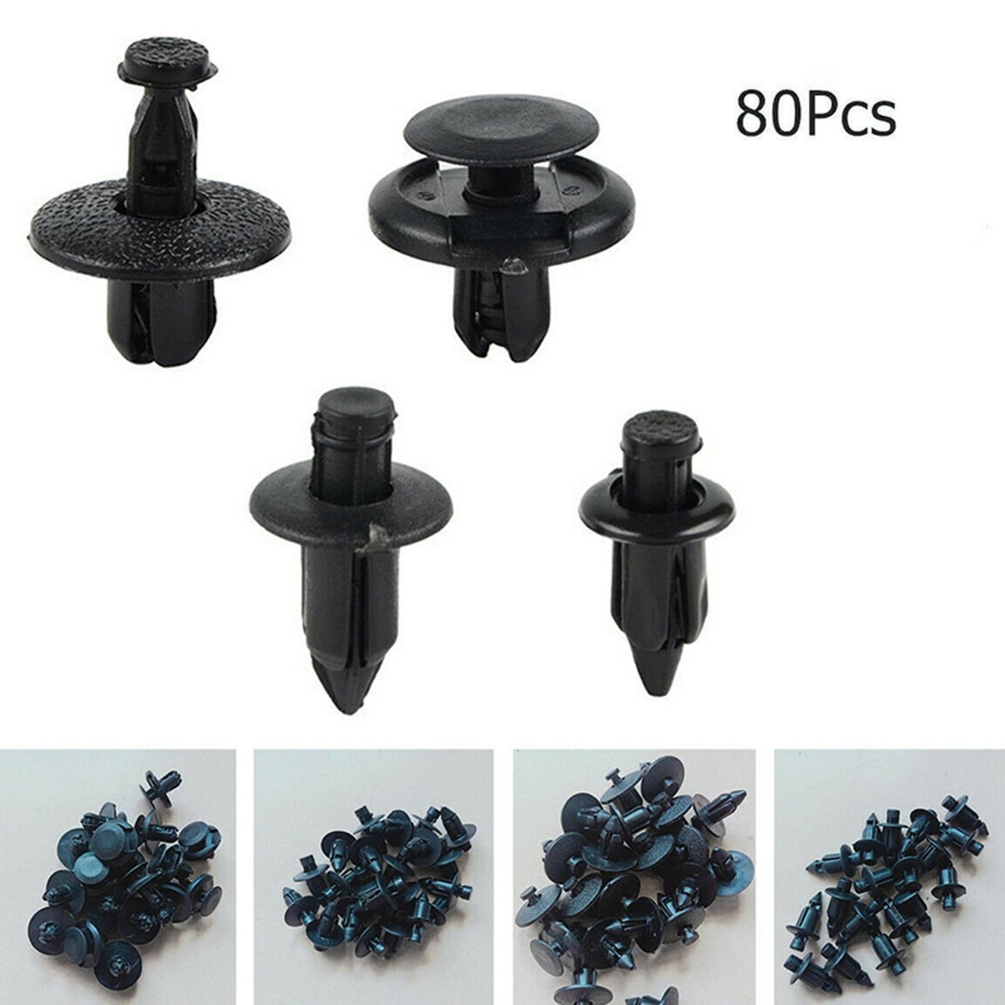 80Pcs Universal Motorcycle ATV Nylon Fairing Bodywork Rivets Pin Kit Set