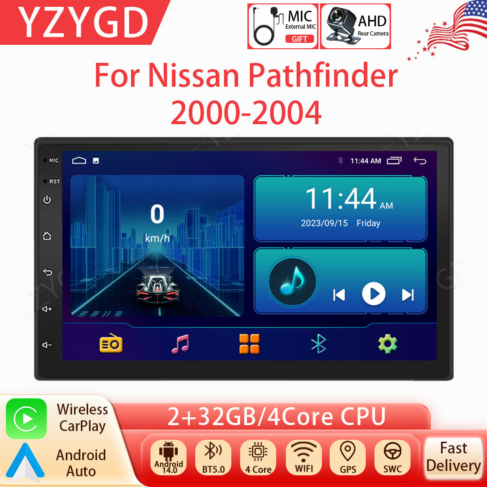 for Nissan Pathfinder 2000-2004 Stereo Car Radio Android Auto Carplay GPS WIFI