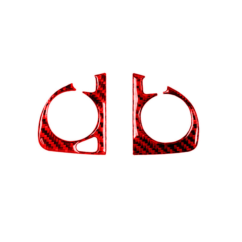 Red Carbon Fiber Steering Wheel Buttons Trim for Honda CRV CR-V 2012-2016 Type-A
