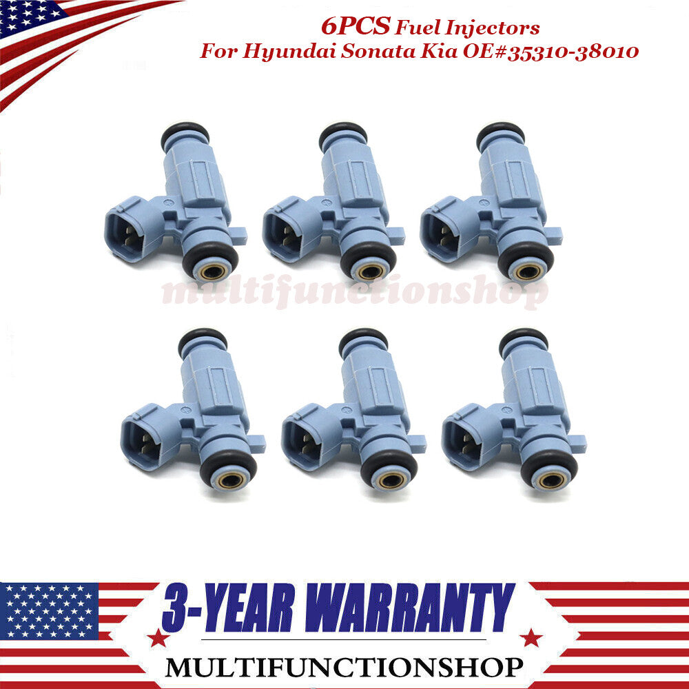 6PCS Fuel Injectors for Hyundai XG350 for Kia Sorento 3.5L V6 2003-2006 35310-38010