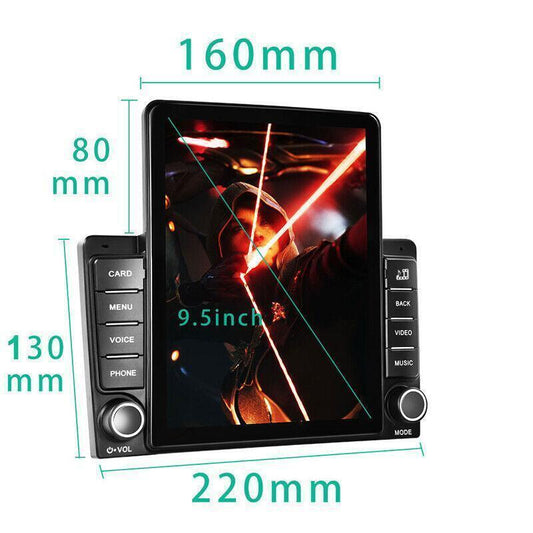 9.5 Stereo Vertical Screen MP5 Player Carplay GPS Wifi With Backup Camera