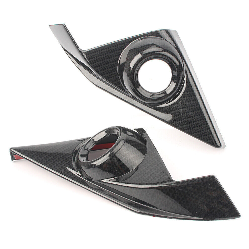for Honda for Civic 2016-2017 Carbon Style Door Speaker Cover A-Pillar Interior Trim