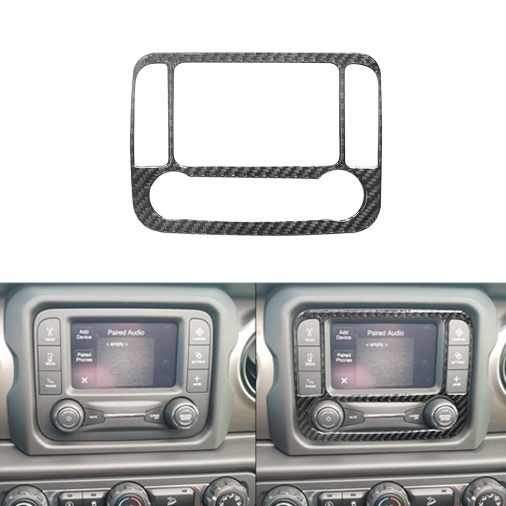 Carbon Fiber 5 inch LCD Screen Frame for Jeep for Wrangler Jl 2018+ Gladiator 2020+