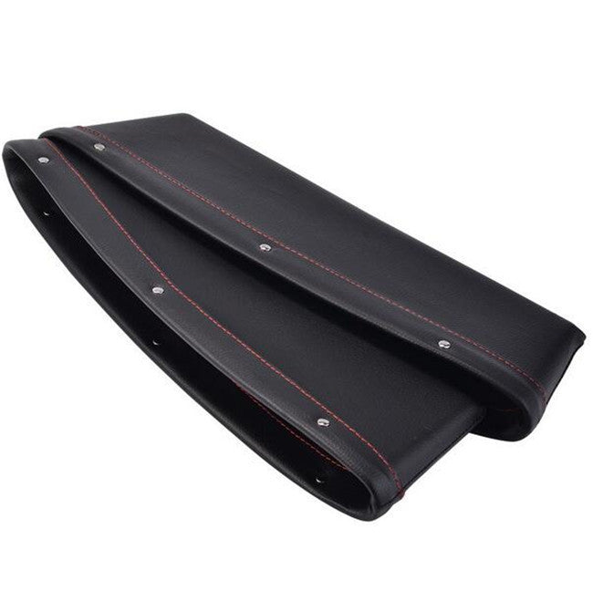 2 Pcs Black PU Leather Car Autos for Seat Catcher Box Caddy Gap Slit Organizer Bag