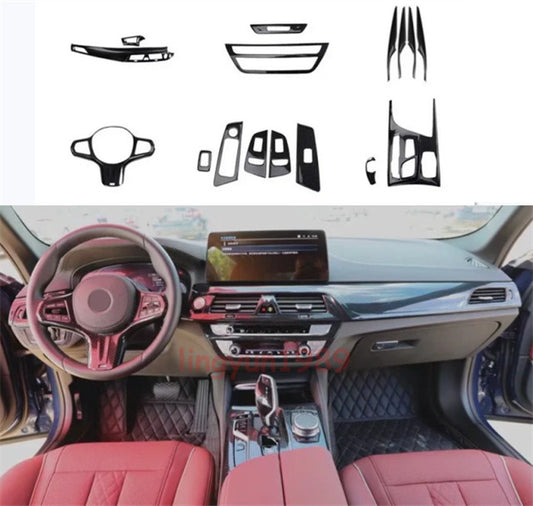 For 18-23 for BMW 5 Series G30 Inner Accessories ABS Carbon Fiber Full Set Trims Kit