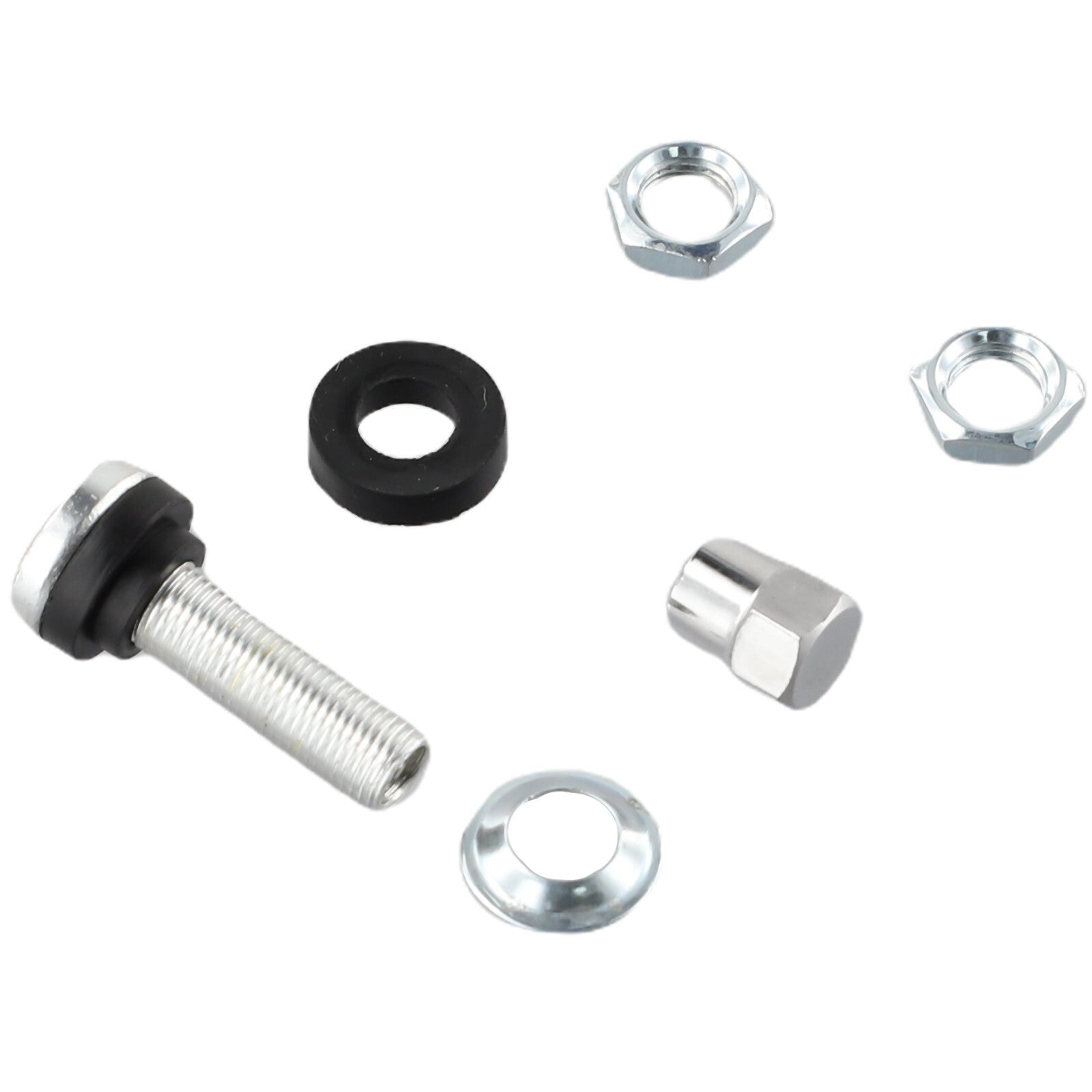 2pcs Car Tubeless Vacuum Tire Valve Stems Dust Silver Tire Valve Short Stems