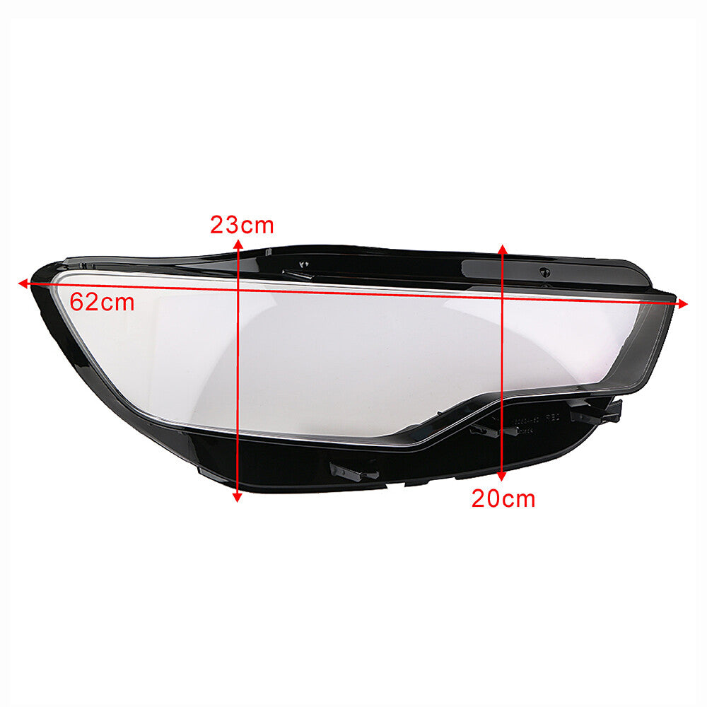 pair of transparent protective covers for Audi headlights and lenses, suitable for A6L and C7 models (2013-2015).