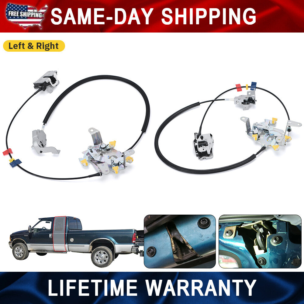 LR Rear Door Latch Lock Cable Extended Cab For 99-07 for Ford F250 F350 Super Duty