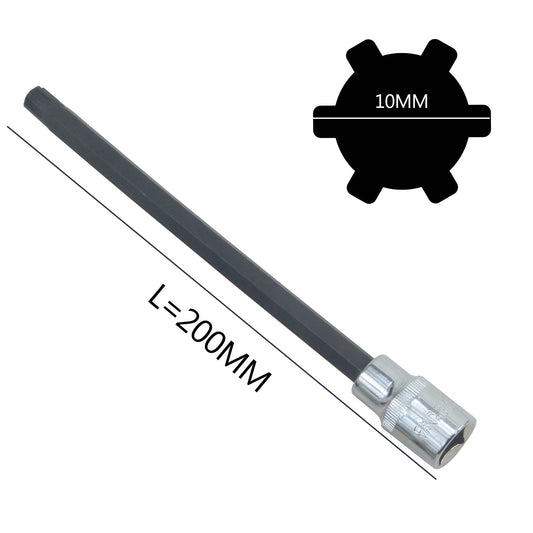 200mm 1/2 inch drive x M10 Ribe cylinder head bolts T52 PE drive socket for Volkswagen T40080