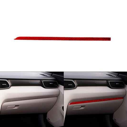 Red Carbon Fiber for Co -pilot Glove Box Cover Strip for Hyundai for Veloster JS 2019-22
