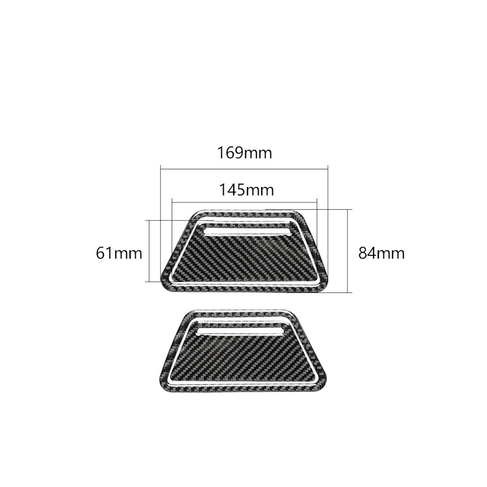 Carbon Fiber Ashtray Trim Panel Rear Door Trim for Audi A6 A7 2012-18