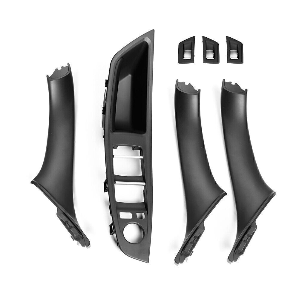 for BMW F10 F11 F18 Black Car Door Handle Window Lift Switch Button Frame Panel