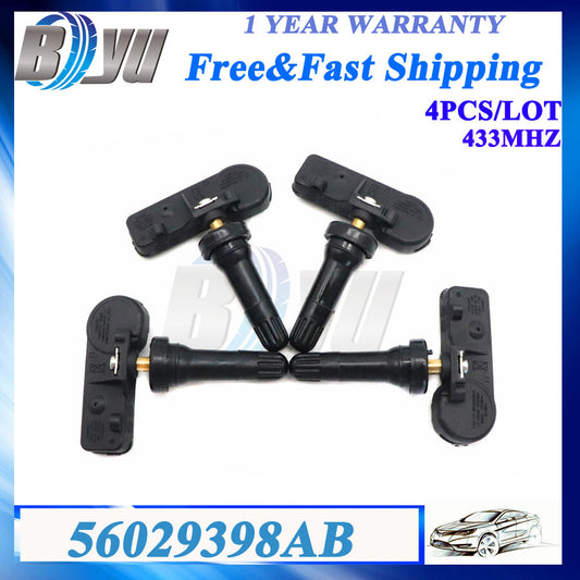 4PCS TPMS Tire Pressure Sensor 56029398AB for Chrysler for Dodge for Jeep for Ram