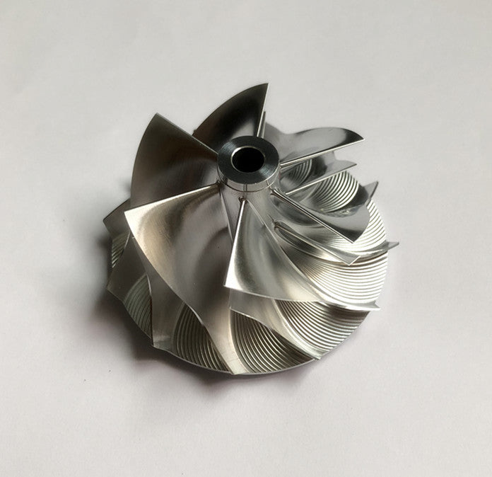 RHF5HB 49.62/61.98 mm 6+6 Blade Billet Compressor Wheel for VF30/VF34 (Upgraded Version)