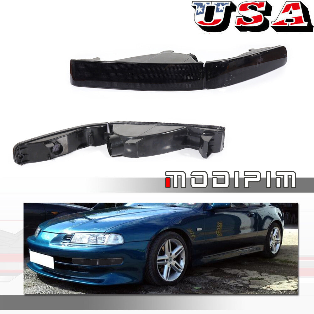 Smoked front bumper turn signals [interior and exterior] for 1992-1996 for Honda Prelude COMBO