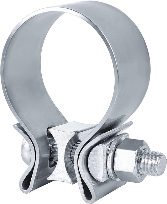 2.0-inch exhaust clips, narrow band muffler clips, stainless steel