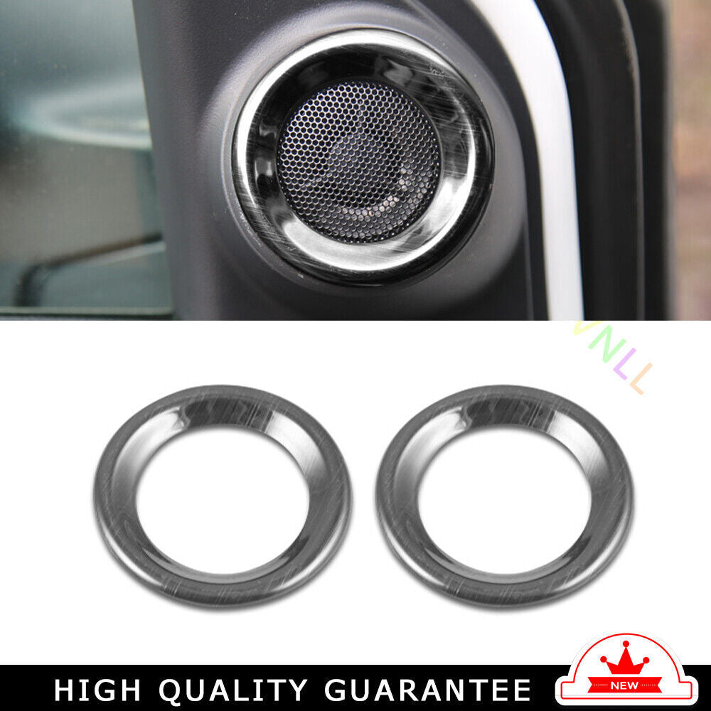 A Post Speaker Frame Cover Trim 2PCS for Honda CRV CR-V 2017-2022 Black Titanium