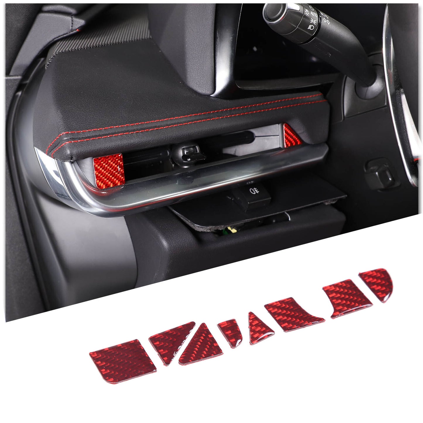 ABS carbon fiber window lift switch button cover trim for Ford Maverick 22-23